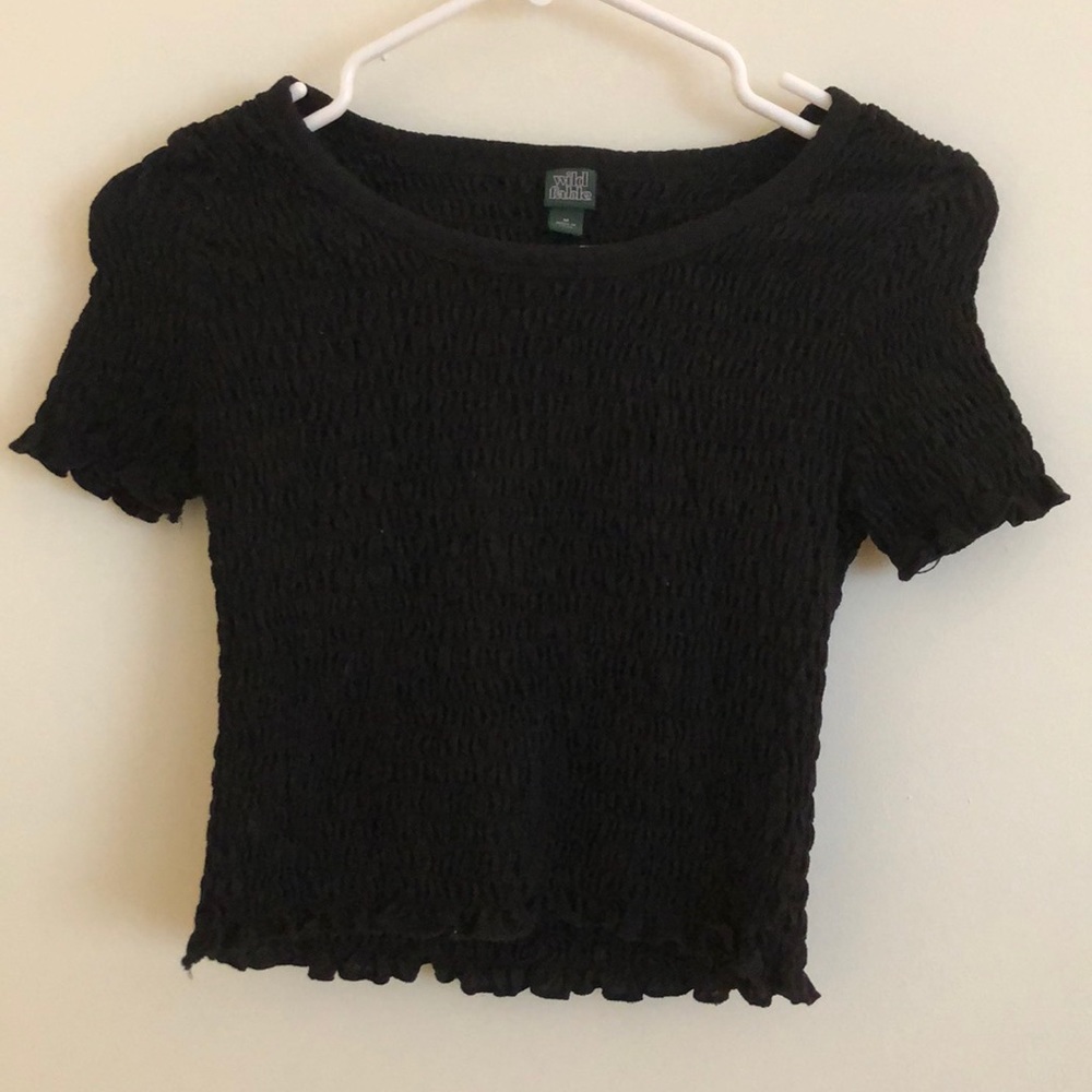 Black scrunched t shirt